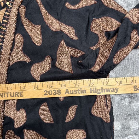 Soft Surroundings NWT Tunic Dress Medium Sequins Embroidery 3/4 Sleeve Anantara - Picture 4 of 9